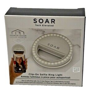 Clip-on Selfie Ring Light Soar SRSLF2WHT White Portable Lightweight